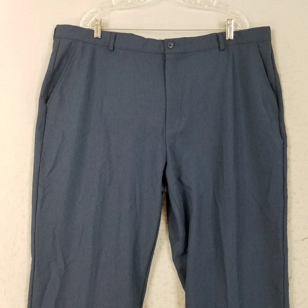 Greg Norman Pants Men 42x32 Navy Blue Golf Performance Stretch Flat Front